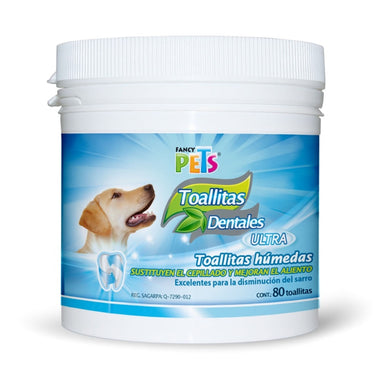 FANCY PETS® Toallitas Dentales Ultra para Perros 80 Piezas