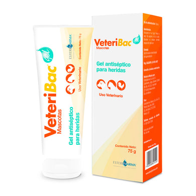 VETERIBAC® Gel Antiséptico para heridas en mascotas, 75 g